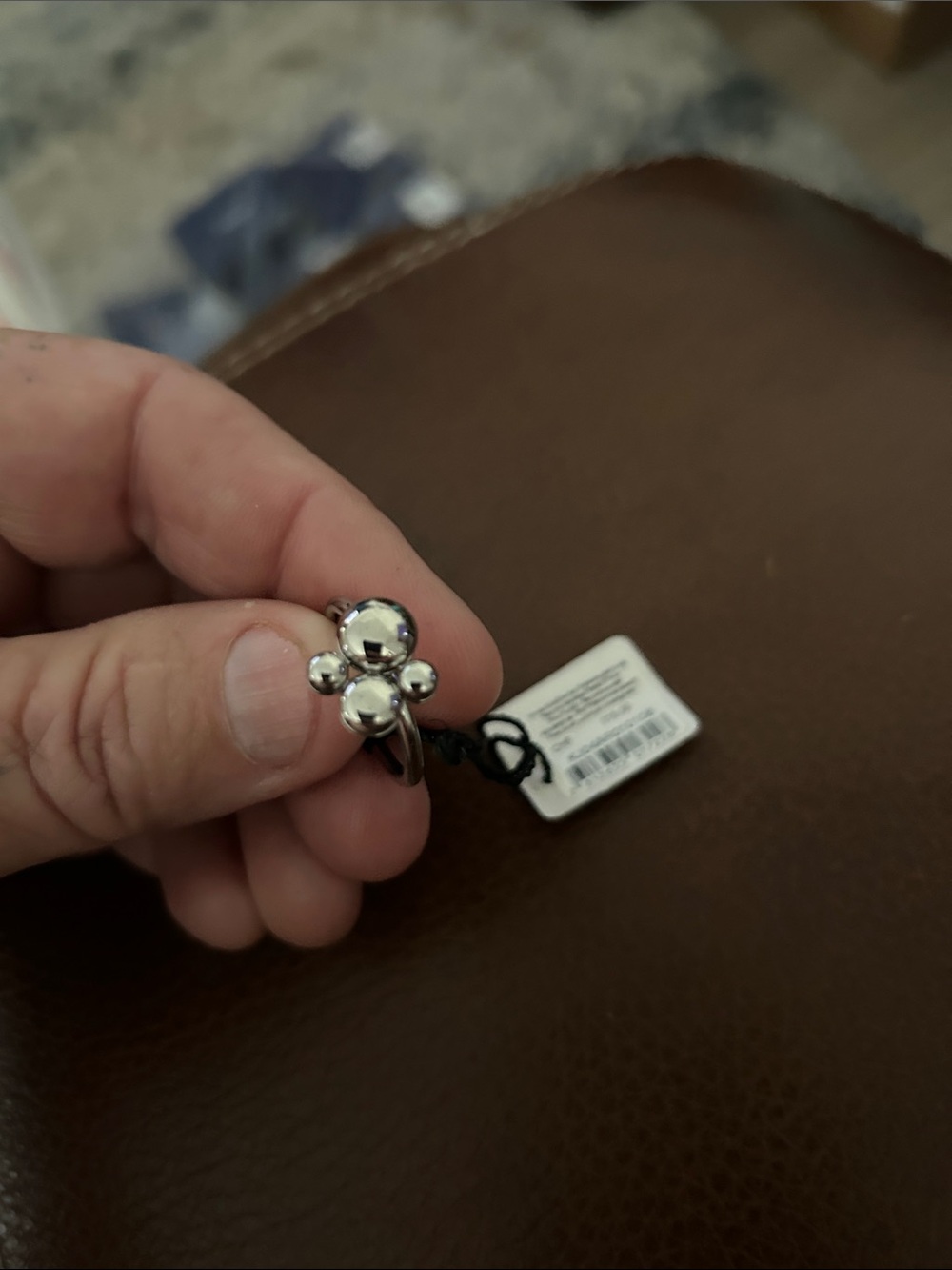Calvin Klein silver toned spin ring